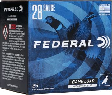 Picture of Federal Game-Shok Upland Heavy Field Load Shotgun Ammo - 28Ga, 2-3/4", 2-1/4DE, 1oz, #5, 25rds Box, 1220fps