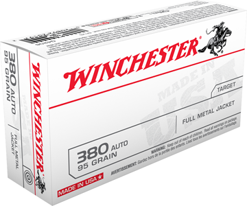 Picture of Winchester "USA" Handgun Ammo - 380 Auto, 95Gr, FMJ FN, 50rds Box