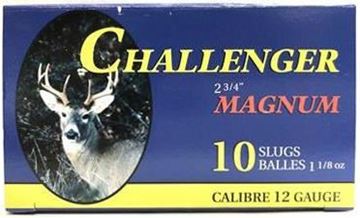 Picture of Challenger Hunting Loads Shotgun Ammo - Magnum Slug, 12Ga, 2-3/4", 1-1/8oz, Slug, 10rds Box, 1610fps