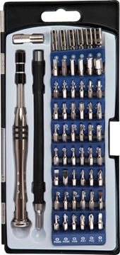 Picture of Wheeler Engineering Fine Gunsmith Equipment - Precision Micro Screwdriver Set, Extendable Handle from 3-3/4" to 5-1/2", Organized Carry/ Storage Case, 58 Piece Set
