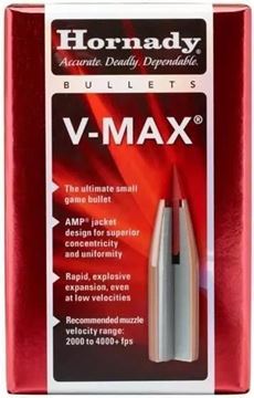 Picture of Hornady Rifle Bullets, V-MAX - 22 Caliber (.224"), 53Gr, V-MAX, 100ct Box