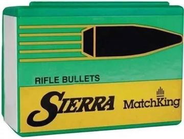 Picture of Sierra MatchKing Rifle Bullet - 30 Caliber (.308"), 168Gr, HPBT Match, 100ct Box