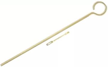 Picture of J. Dewey Gun Cleaning Rods, Brass Rods, .22 Caliber Brass Rods - .22 Caliber Brass Pistol Loop Rod, 6", w/2245-L Patch Loop