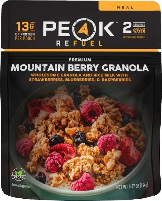 Peak Refuel Freeze Dried Meals Mountain Berry Granola. Reliable Gun