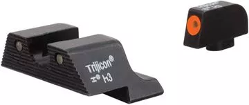 Picture of Trijicon Iron Sights, Trijicon HD XR Night Sights - Glock Trijicon HD XR Night Sight Set, Orange Front Outline, Fits Glock Models 17/17L/19/22/23/24/25/26/27/28/31/32/33/34/35/37/38/39