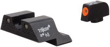 Picture of Trijicon Iron Sights, Trijicon HD XR Night Sights - Glock Trijicon HD XR Night Sight Set, Orange Front Outline, Fits Glock Models 20, 21, 29, 30, & 41