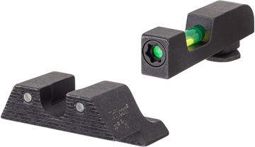 Picture of Trijicon Iron Sights, Trijicon DI Night Sights - Glock, GL801-C, Glock Trijicon DI Night Sight Set, Dual Illuminated Night Sights & Replacable Fiber Optic Front, Fits Glock Models: 17, 22, 19, 23, 34, 35, and 26
