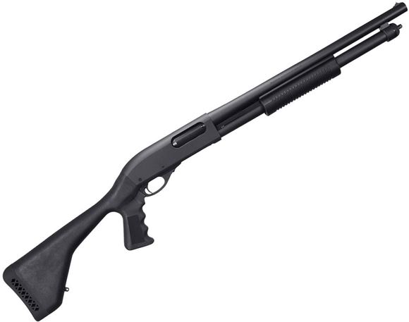 Picture of Remington Model 870 Express Tactical Pump Action Shotgun - 12Ga, 3", 18-1/2", Matte Black, Pistol Grip Synthetic Stock, Bead Front Sight, 6rds, Fixed Cylinder Bore Choke,