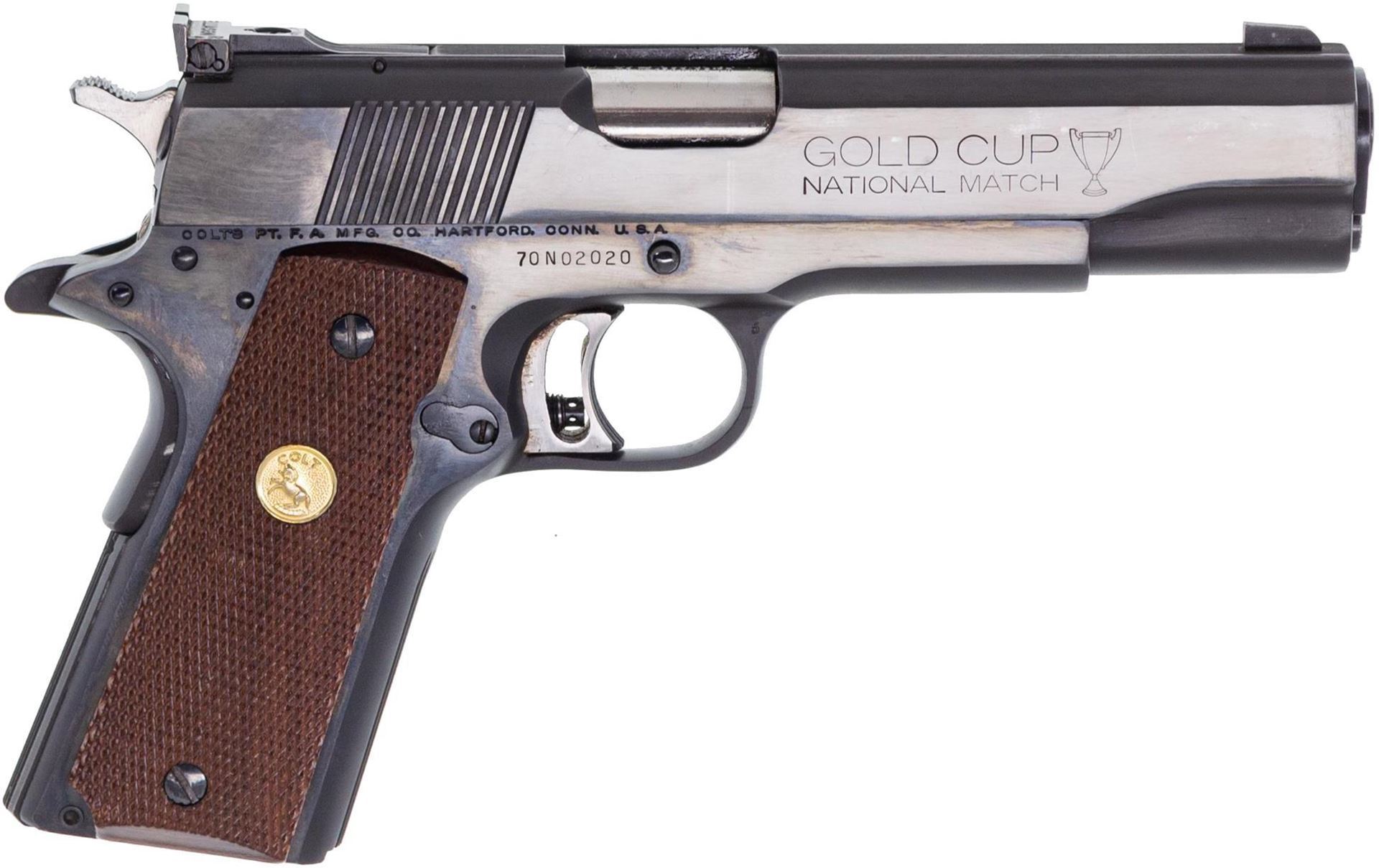Used Colt 1911 Series 70 Gold Cup National Match Semi Auto Pistol, 45