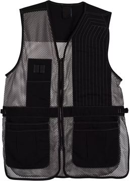 Picture of Browning Outdoor Clothing, Shooting Vests Left-Hand - Trapper Creek Mesh Shooting Vest, Black/Grey, Large