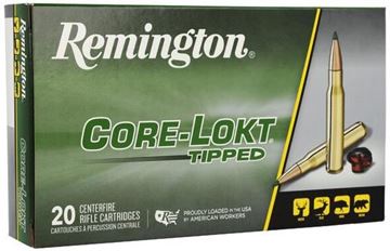 Picture of Remington Core-Lokt Tipped Centerfire Rifle Ammo - 308 Win, 180Gr, Core-Lokt Tipped, 20rds Box