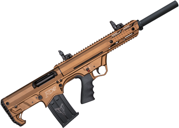 Picture of Canuck FD12 Bullpup Semi-Auto Shotgun - 12ga, 3", 20" Chrome Lined, Bronze Synthetic Stock, Ambidextrous Charging Handle, Fire Selector, 2x5rds, 1x2rds, Flip-up Sights, Forward Grip, Mobil Choke Flush (C,M,F)
