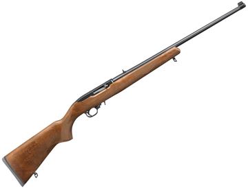 Picture of Ruger 10/22 Sporter Rimfire Semi-Auto Rifle - Lipsey's Distributor Exclusive, 22 LR, 22.00", Matte Black, Alloy Steel, Birch Sporter w/Checkering Stock, 10rds, Blade Front & Adjustable Rear Sights