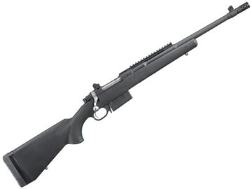Picture of Ruger Scout Bolt Action Rifle - 350 Legend, 16.5", Threaded w/Flash Suppressor, Matte Black, Black Synthetic Stock, Post Front & Adjustable Rear Sights, Forward-Mounted Picatinny Rail, 5rds.