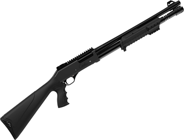 Picture of Canuck Elite Operator Pump Action Shotgun - 12ga, 3", 18.5", Black, Black Synthetic Telescoping Stock & Spare Pistol Grip Fixed Stock, Ghost Ring Sights w/ 1913 Rail, 5x Mobil Chokes
