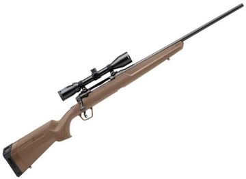 Picture of Savage 57177 Axis II XP, Flat Dark Earth, .243 Win, 22 Inch Blued Barrel, Accu Trigger, Syn Stock, 4 Round Mag, Banner 3-9X40
