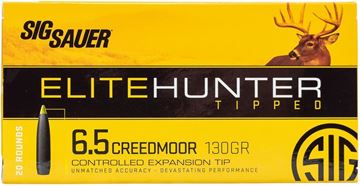 Picture of Sig Sauer Elite Performance Rifle Ammo - 6.5 Creedmoor, 130Gr, Elite Hunter Tipped, 20rds Box