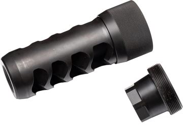 Picture of Area 419 - Sidewinder Self-Timing Muzzle Brake, 6.5mml, With 5/8-24 Adapter, Black Nitride.