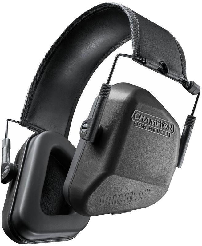 Champion Ears, Muffs Vanquish Passive Ear Muff, 24dB, Black. Reliable