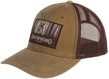 Picture of Browning Cap - Timber Wax Mesh Cap, Loden/Brown