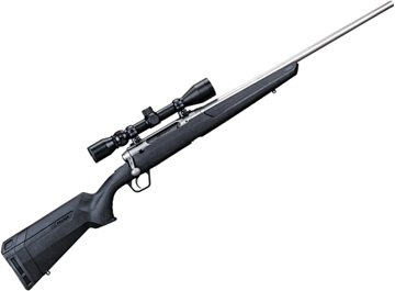 Picture of Savage 57286 Axis XP Stainless Bolt Action Rifle 223 Rem, 22" Bbl Ss Blk Syn Stock, 4 Rnd Dm, Weaver 3-9X40