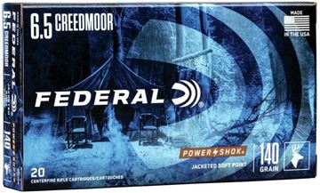 Picture of Federal Power-Shok Rifle Ammo - 6.5 Creedmoor, 140gr, Soft Point, 20rds Box