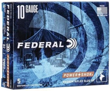 Picture of Federal Power-Shok 10Ga 3-1/2" Mag 1-3/4oz HP, Rifled Slug, 5rds Box