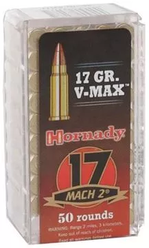 Picture of Hornady Rimfire Ammo - 17 Mach2, 17Gr, V-Max, 50rds Box