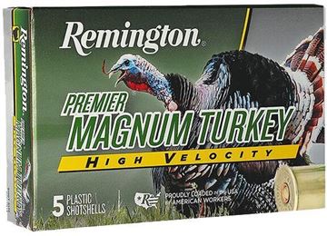 Picture of Remington Premier Magnum Turkey High Velocity Shotgun Ammo - 12Ga, 3", MAX DE, 1-3/4oz, #5, 5rds Box, 1300fps