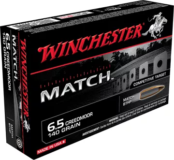 Picture of Winchester Match Rifle Ammo - 6.5 Creedmoor, 140gr, Match BTHP, 20rds Box