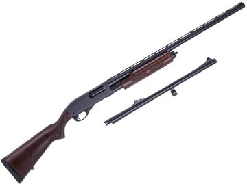 Picture of Remington Model 870 Fieldmaster Combo Pump Action Shotgun - 12Ga, 3", 26" Vented Rib Bead Sight & 20" Fully Rifled w/ Rifle Sights, Matte Black, Black Synthetic Stock, 4rds, Rem Choke (F,M,IC)