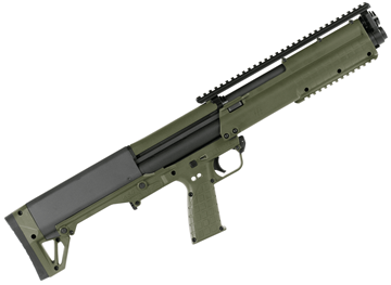 Picture of Kel-Tec KSG Pump Action Shotgun - 12Ga, 3", 18-1/2", Parkerized, Green Synthetic Stock, 12rds