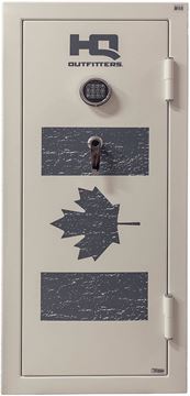 Picture of HQ Outfitters Gun Safes - 24 Gun Safe, White Out Canada Flag Exclusive, Electronic Keypad, 55"x23.5"x21", With Fire Resistancy