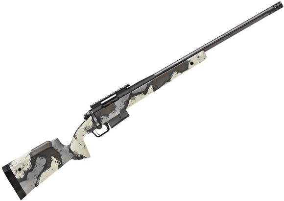 Picture of Springfield Armory 2020 Waypoint Bolt Action Rifle - 6.5 PRC, 24" Carbon Fiber Barrel, Black, Carbon Fiber Stock, Ridgeline Camo, TriggerTech 2.5-5 lbs, 3+1 Rds, Radial Muzzle Brake
