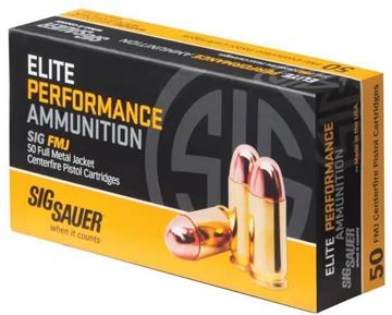 Picture of Sig Sauer Elite Performance Handgun Ammo - 9mm Luger, 124Gr, FMJ, 1000rds Case, 1165fps