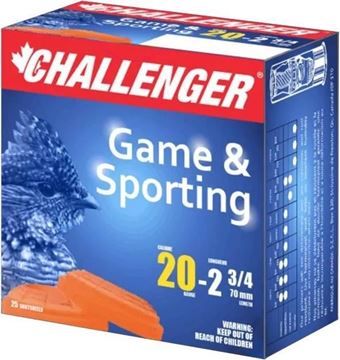 Picture of Challenger Game & Sporting Shotgun Ammo - Target, 20Ga, 2-3/4", 7/8oz, #6, 25rds Box, 1330fps