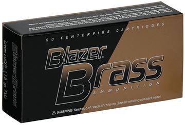 Picture of CCI 51991BB Blazer Brass Centerfire Pistol Ammo 9MM Luger 115 Grain Full Metal Jacket 100 Rnd Per Box