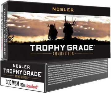 Picture of Nosler 60063 Trophy Grade Rifle Ammo, 300 WSM 180gr AccuBond (20 ct.)