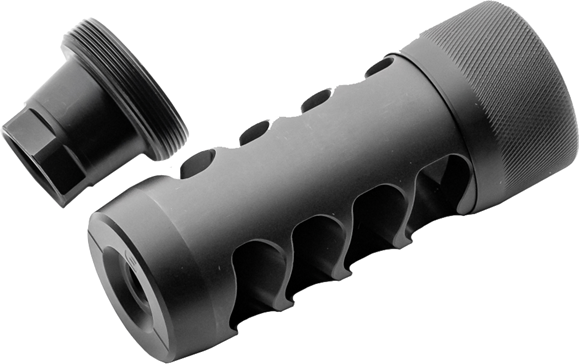 Picture of Area 419 - Hellfire Match Self-Timing Muzzle Brake, 6mm, With 1/2-28 Adapter, Black Nitride.