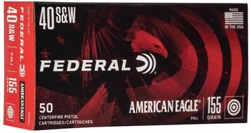 Picture of Federal AE40R2 American Eagle Pistol Ammo 40 S&W 155Gr 50Rnd FMJ