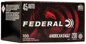 Picture of American Eagle Pistol Ammo - 45 Auto, 230gr, FMJ, 100rds Value Pack
