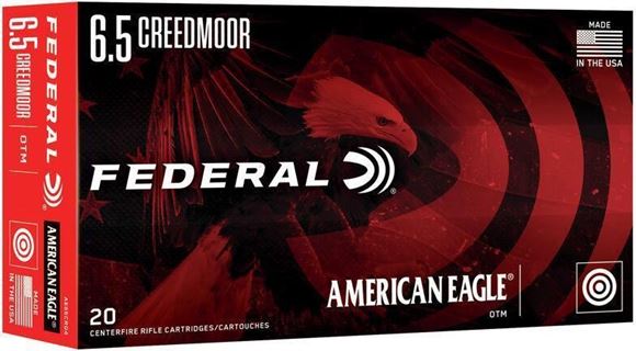 Picture of Federal American Eagle Rifle Ammo - 6.5 Creedmoor, 140gr, OTM, 20rds Box