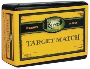 Picture of Speer 1036 Target Match Rifle Bullets, 224-52-GR BTHP, 100 Ct