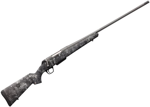 Picture of Winchester XPR Extreme Hunter Bolt Action Rifle - 6.5 Creedmoor, 22", 8" Twist, 9/16x24 Threaded w/ Brake, TrueTimber Midnight Camo, Tungsten Cerakote Finish, 3rds, No Sights