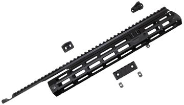 Picture of Midwest Industries Rifle Accessories - M-LOK Handguard, For Marlin 1895, 13.625" Length, Black, Ghost Ring Sights, 6061 Aluminum, 16" full-length Top Picatinny Rail.