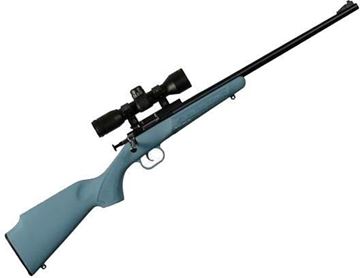 Picture of Crickett "My First Rifle" Bolt Action Rimfire Rifle- .22 LR, AIM 4x32mm Scope, BLUE Adjustable Synthetic Stock, Blued