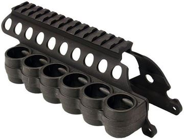 Picture of Mesa Tactical Polymer Shotshell Carriers - Remington 870/1100/11-87, 6-Shell, 12Ga, With Integrated Picatinny Rail