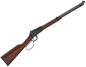 Picture of Henry Small Game Rifle Rimfire Lever Action Rifle - 22LR , 17", Octagon, Blued, American Walnut Stock, 12rds, Brass Bead Front & Skinner Peep Rear Sights w/Adjustable Aperture (.096" Insert or .200" Ghost Ring Option), Large Loop
