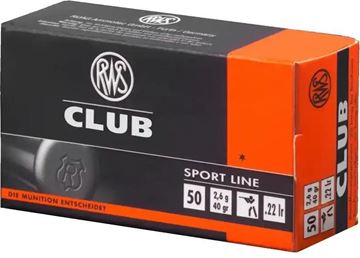Picture of RWS Rottweil Sport Line Sports Rimfire Ammo - Club, 22 LR, 40Gr, Solid, 500rds Brick