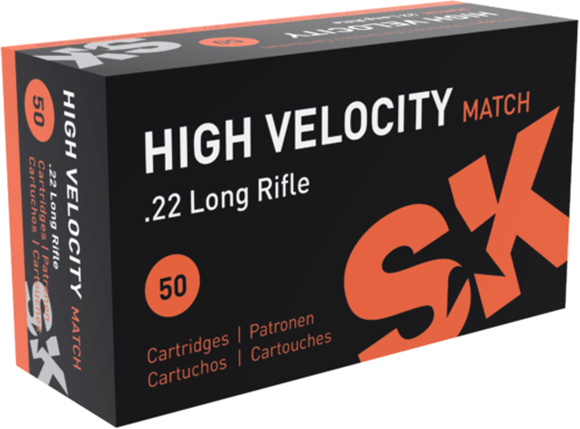Picture of Lapua SK Rimfire Ammo - High Velocity Match, 22 LR, 40Gr, Lead Round Nose, 500rds Brick, 1263fps (385 m/s)